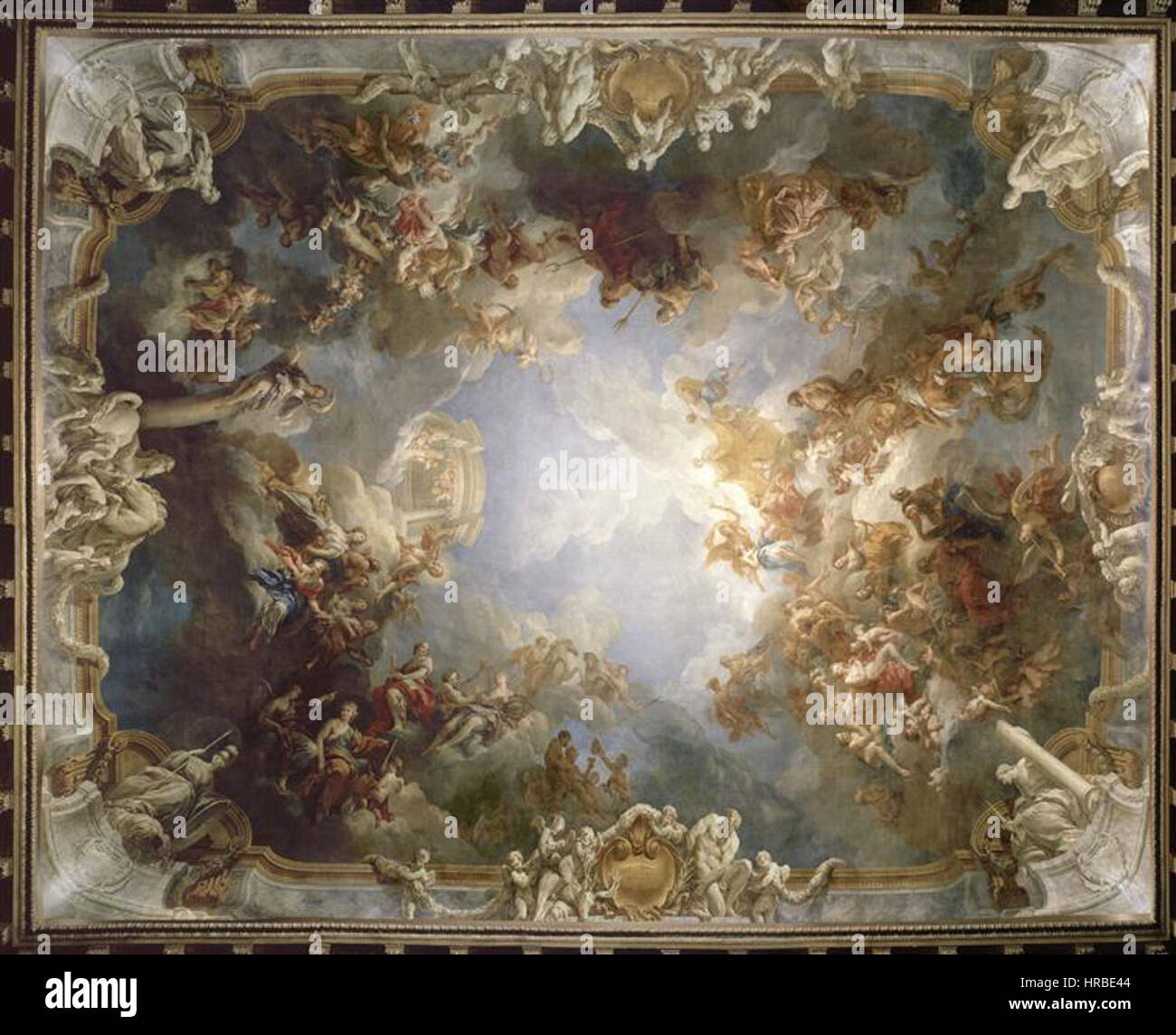 Salon d'Hercule-plafonnier Banque D'Images