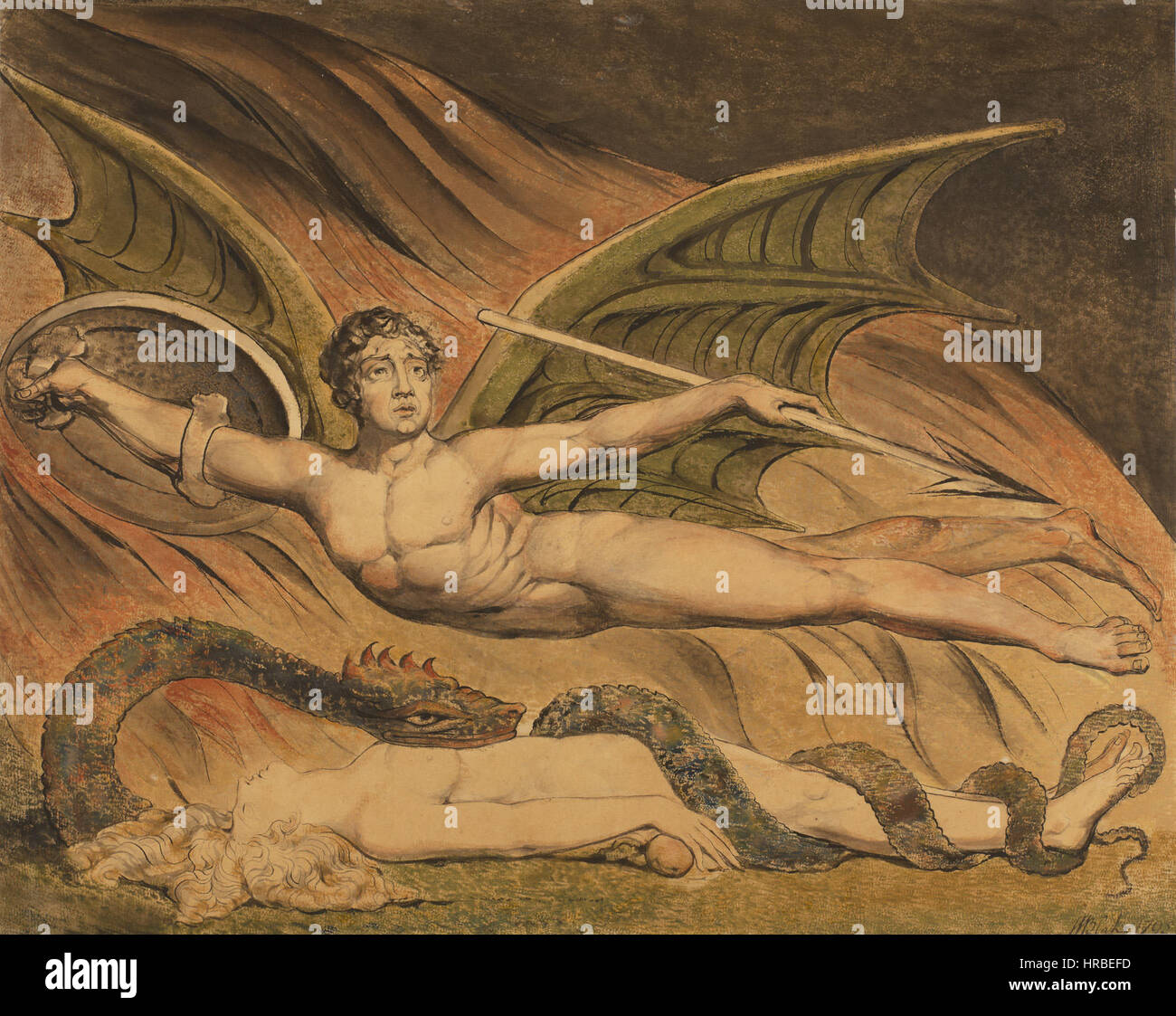 Satan exultant sur Eve Banque D'Images