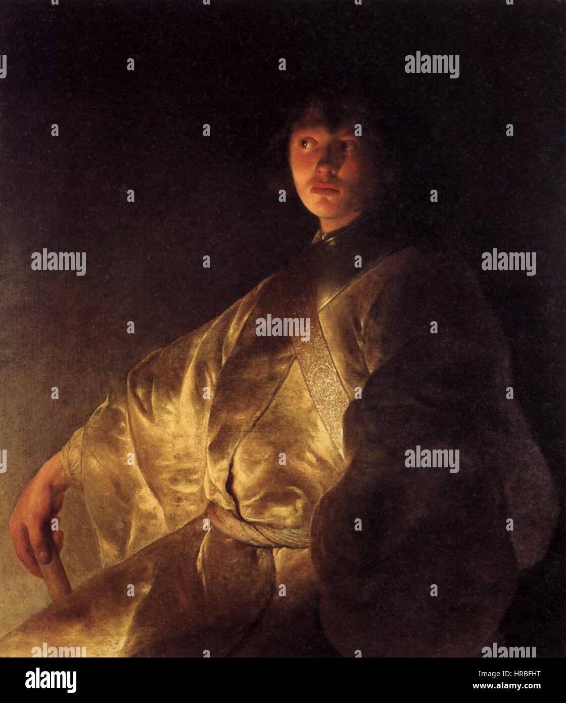Jan Lievens - jeune homme dans une robe jaune - WGA13008 Banque D'Images Jan Lievens - jeune homme dans une robe jaune - WGA13008 Banque D'Images