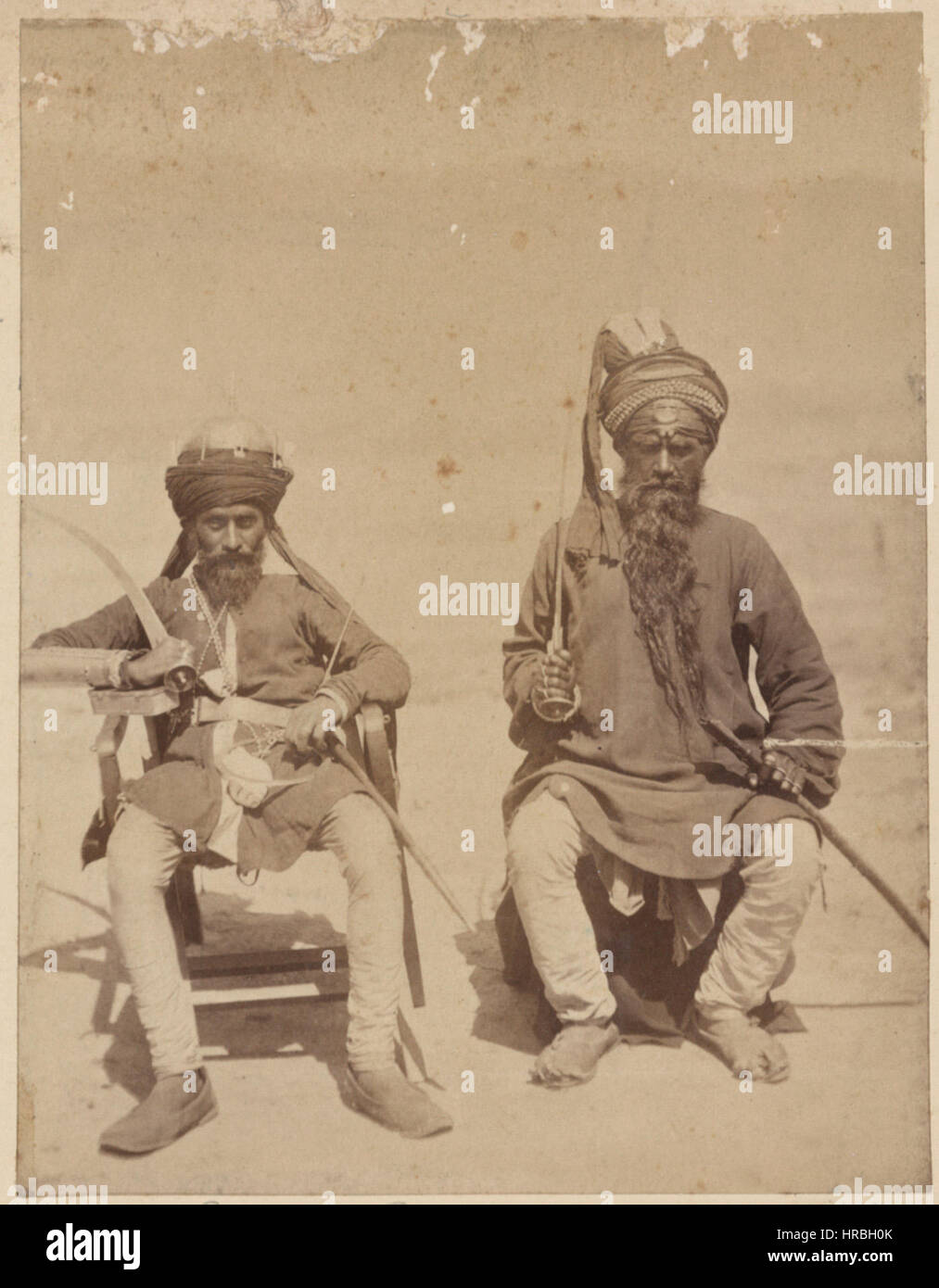 Gourous sikhs attaché à Punjab Regiments BNM11456 Banque D'Images