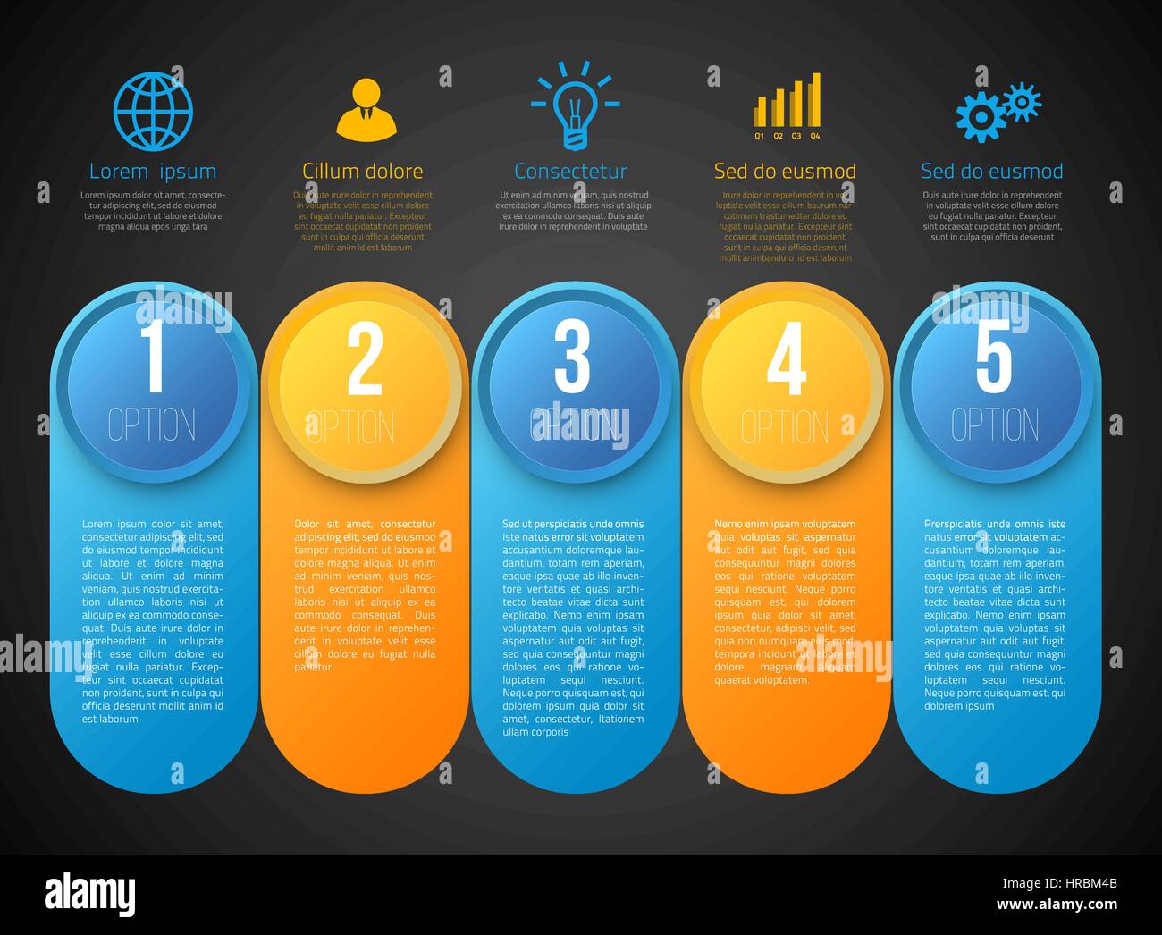 L'infographie avec étapes ou options Illustration de Vecteur