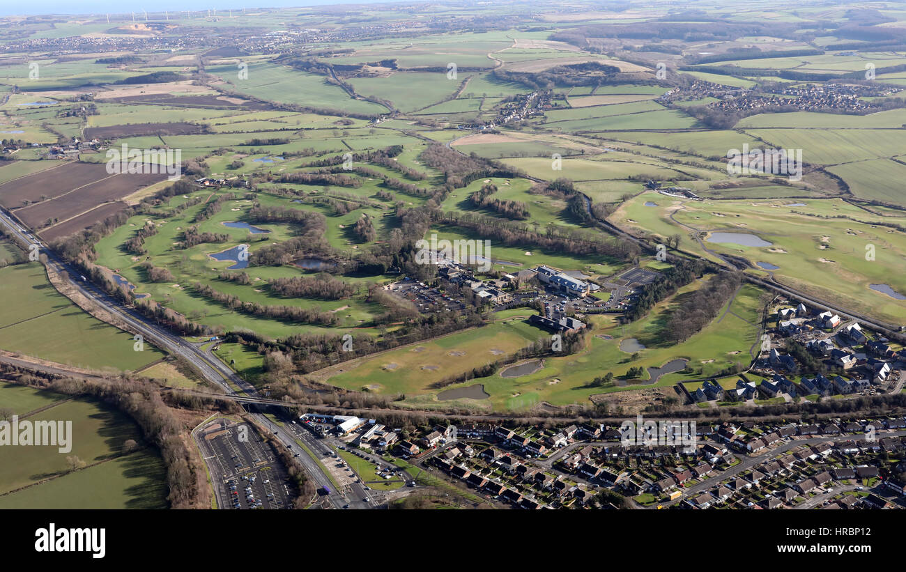 Vue aérienne de Ramside Golf Club près de Durham, Royaume-Uni Banque D'Images