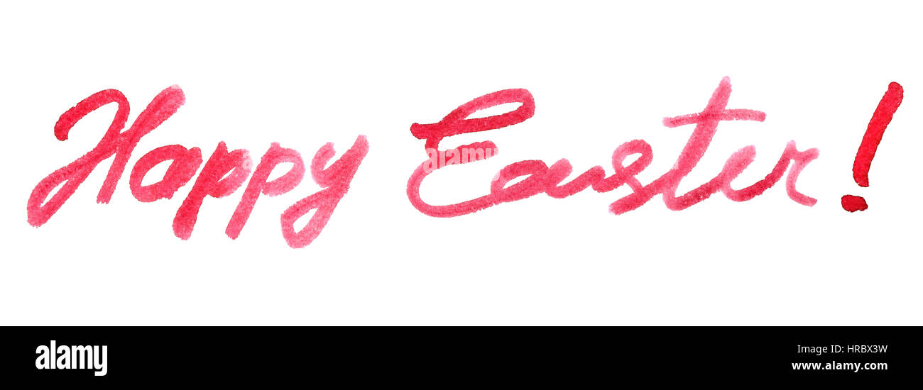 Joyeuses Pâques ! Inscription manuscrite. Illustration Raster Banque D'Images