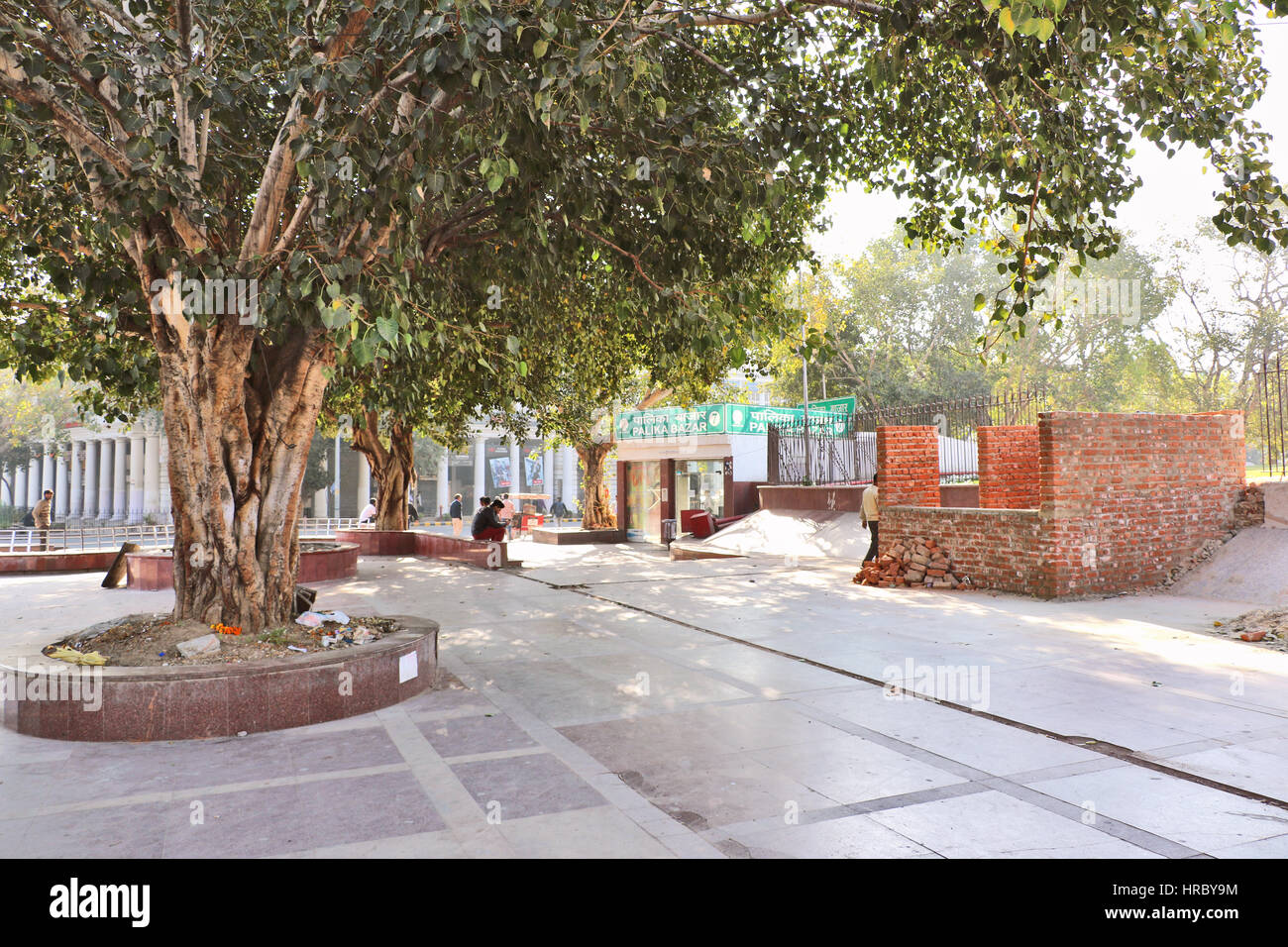 Connaught Place bien connue comme zone de Rajiv Chowk dans matin temps, aussi appelé le coeur de Delhi Banque D'Images