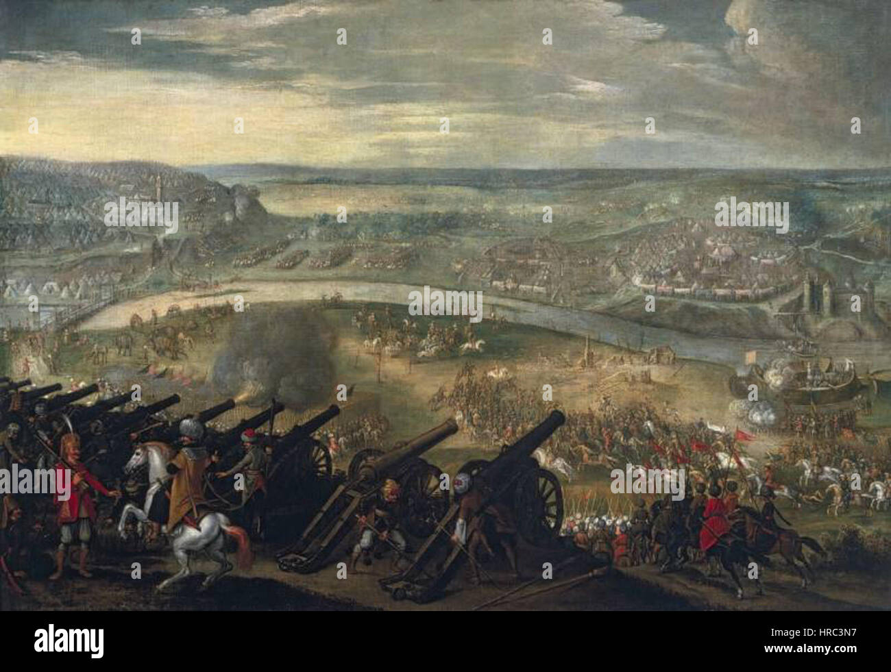 Siège d'Esztergom 1543 Banque D'Images