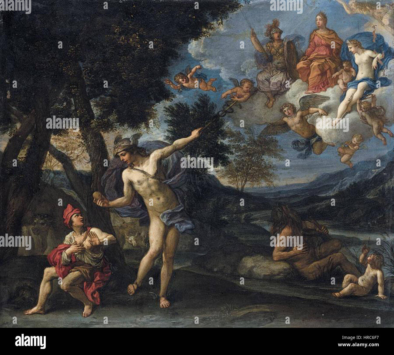 École Romaine - le jugement de Paris Banque D'Images