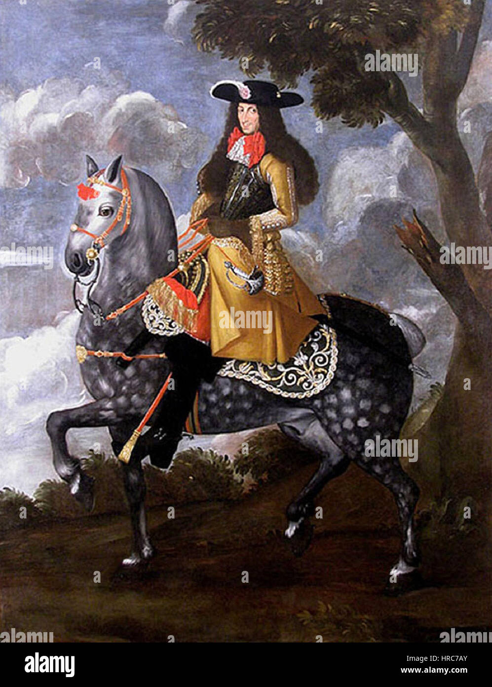 Equestre Ritratto del Marchese Carlo IV Borromeo Banque D'Images