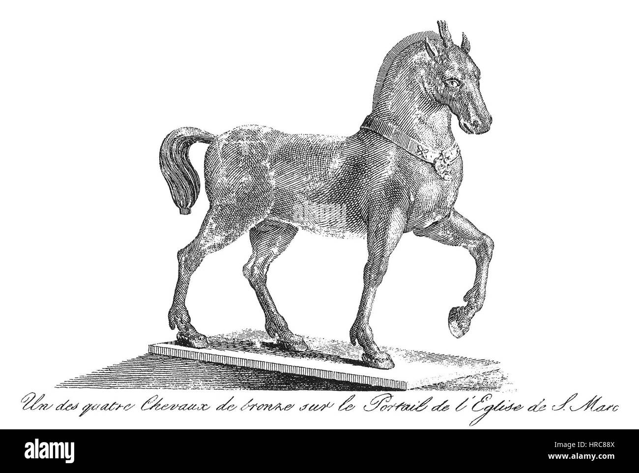 Quadri-Moretti, Piazza San Marco (1831), cheval Banque D'Images