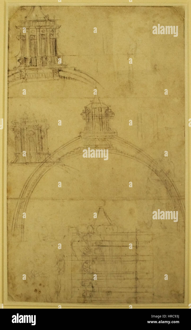 Section à travers la coupole de Saint-Pierre. Banque D'Images