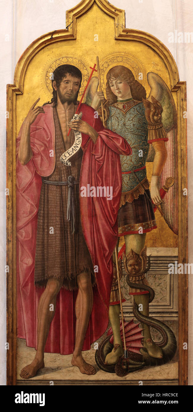 Saint Jean Baptiste et Saint Michael-Benvenuto di Giovanni-MBA Lyon B-933-IMG 0284 Banque D'Images