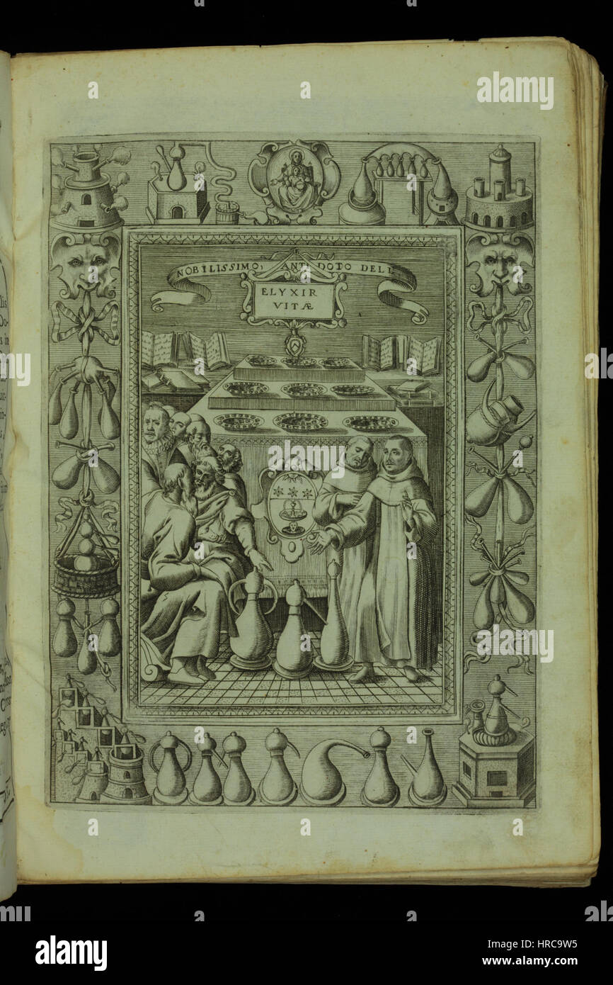 Dell' elixir vitae 1624 Donato d'eremita plaque 1 AQ14 (1) Banque D'Images