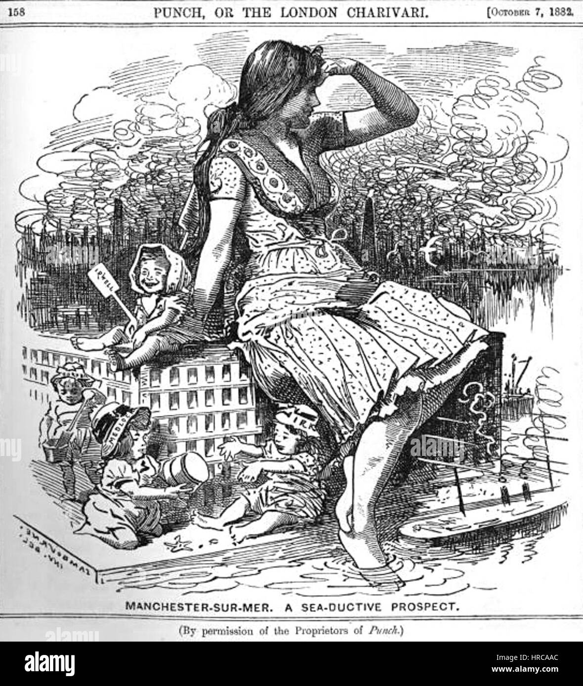 Ship Canal Cartoon Punch Banque D'Images