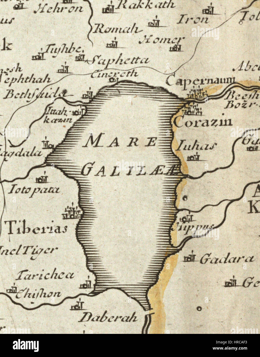 Mer de Galilée. Une carte de Canaan (8343807206) (portrait) Banque D'Images