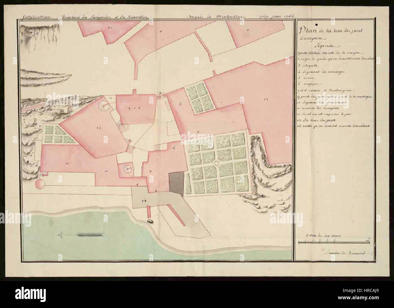 Le plan de 1787 de Quintin de Beauverd représente la conception de la Tour Philippe-le-Bel, une tour médiévale située en France. L'illustration détaillée met en évidence les caractéristiques architecturales et la disposition de la tour, offrant un aperçu de la perspective architecturale du XVIIIe siècle et de la préservation historique. Banque D'Images