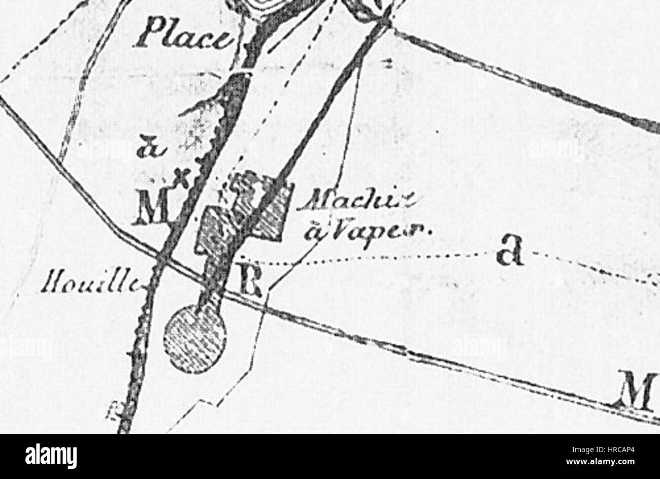 Puits Saint-Louis (plan) Banque D'Images