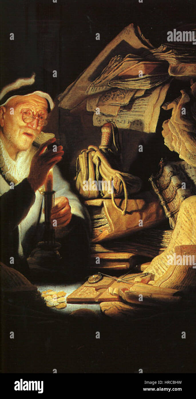 Rembrandt - parabole de l'homme riche (détail) - WGA19248 Banque D'Images