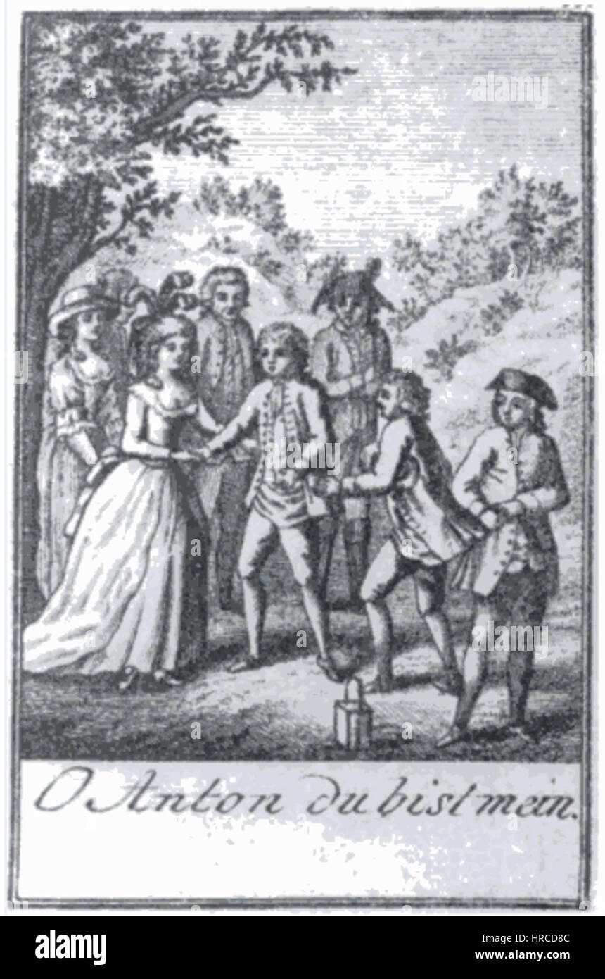 La troupe de Schikaneder, active en 1791, fait référence au groupe de théâtre dirigé par Emanuel Schikaneder, qui a joué un rôle déterminant dans la création de la flûte enchantée de Mozart. La troupe s'est produite à Vienne et a été renommée pour ses productions d'opéra et de théâtre à la fin du XVIIIe siècle. Banque D'Images