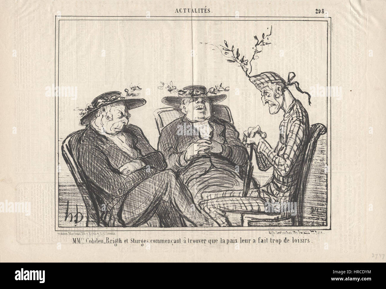 Joseph Sturge ; John Bright ; Richard Cobden par Honoré Daumier Banque D'Images