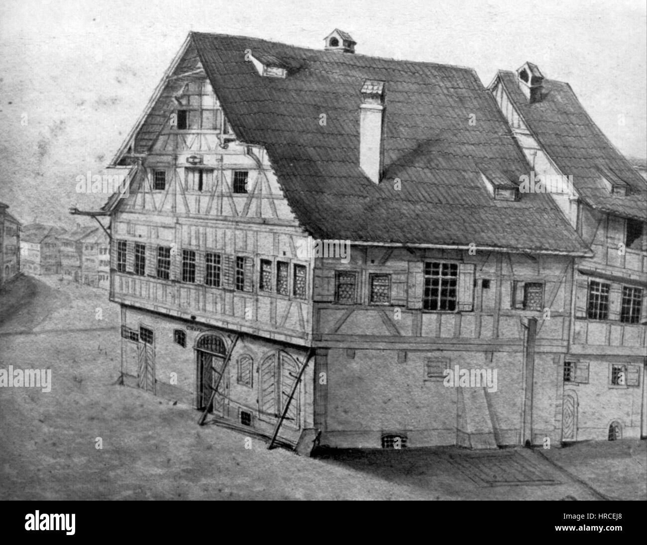 Le 'Untere Mang' à Ravensburg est une représentation pittoresque d'un site remarquable dans la ville allemande. L'œuvre met en valeur l'architecture et le paysage environnant, capturant l'essence de l'importance historique et architecturale de Ravensburg. Banque D'Images