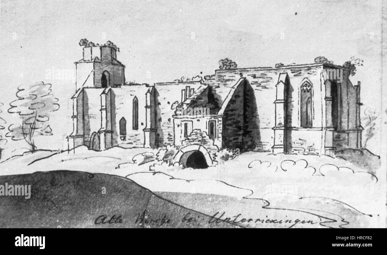 Ruine Unterriexingen Frauenkirche - Carl Urban Keller (ohne Beschreibung) Banque D'Images