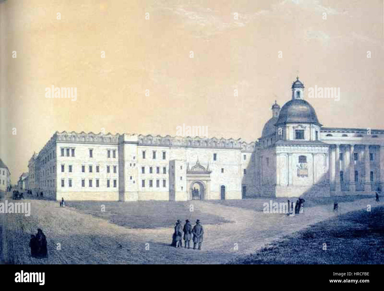 Palais Royal de la Lituanie. Vilnius, xixe s. Banque D'Images