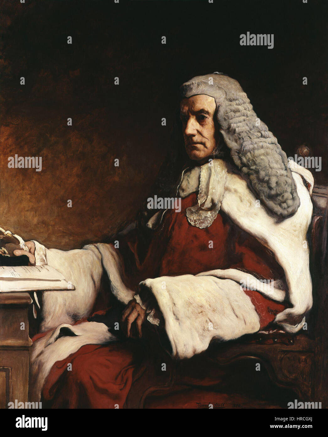 Sir John Walter Huddleston par Francis Montague ("frank") Holl Banque D'Images