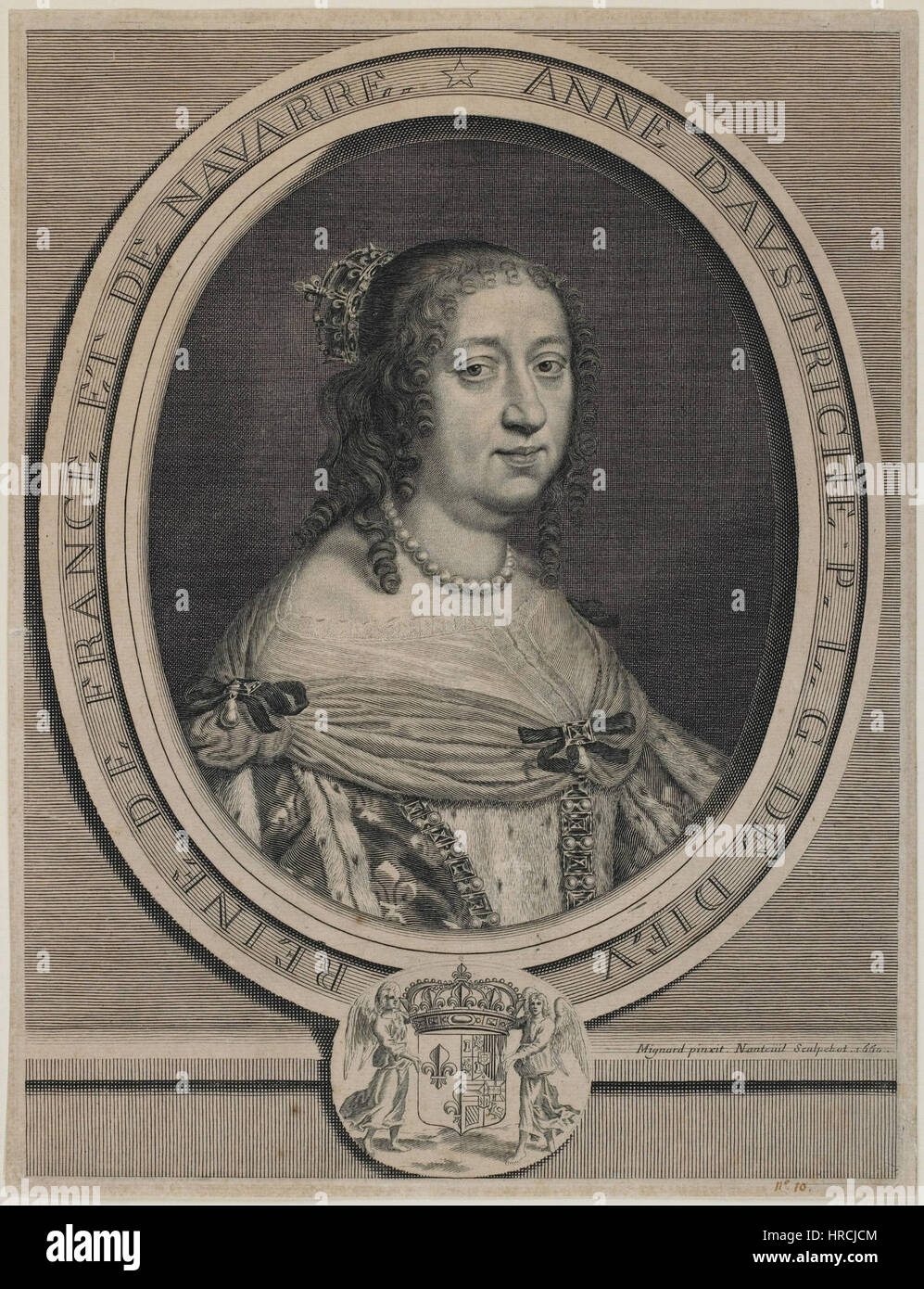 Robert Nanteuil - Anne d'Autriche, reine de France Banque D'Images