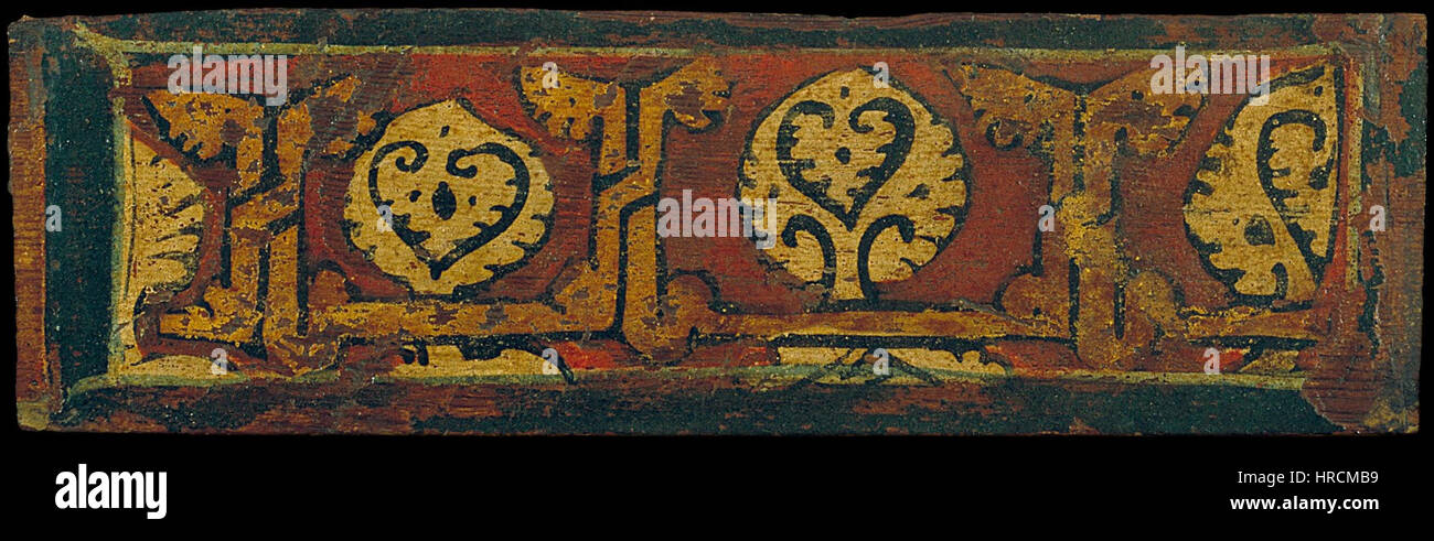 Petit panneau de plafond à caissons de motifs végétaux - Google Art Project Banque D'Images