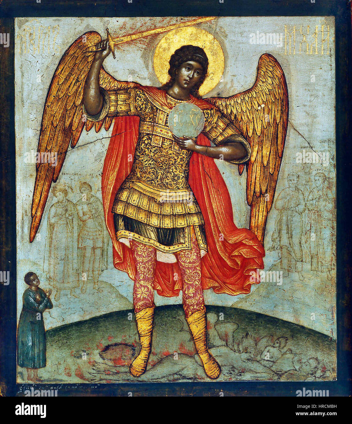 Simon Ouchakov Archange Mikhail et Devil Banque D'Images