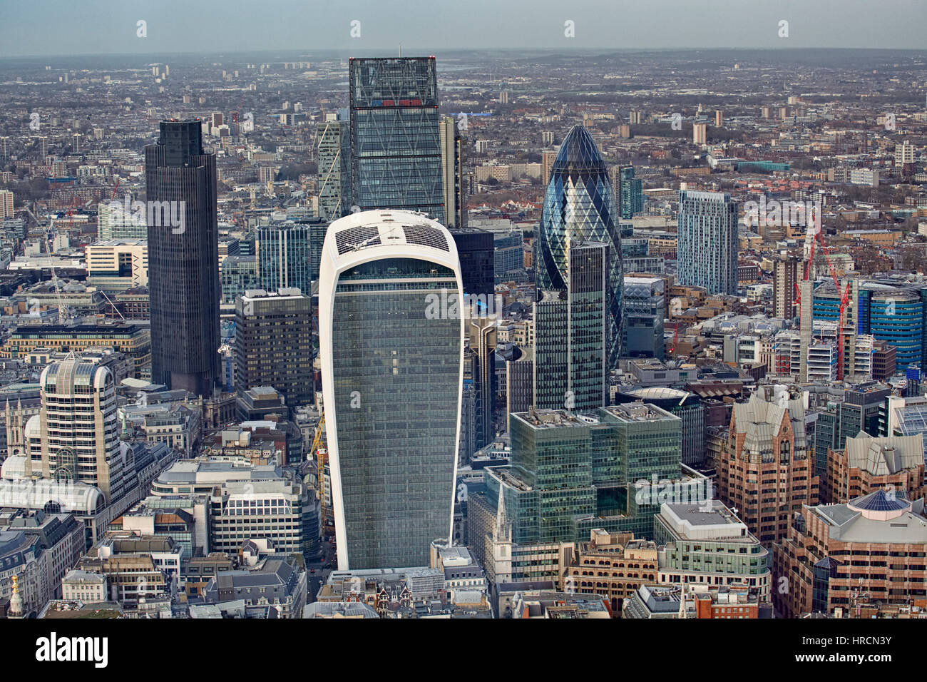 Vue aérienne de la ville de Londres Banque D'Images