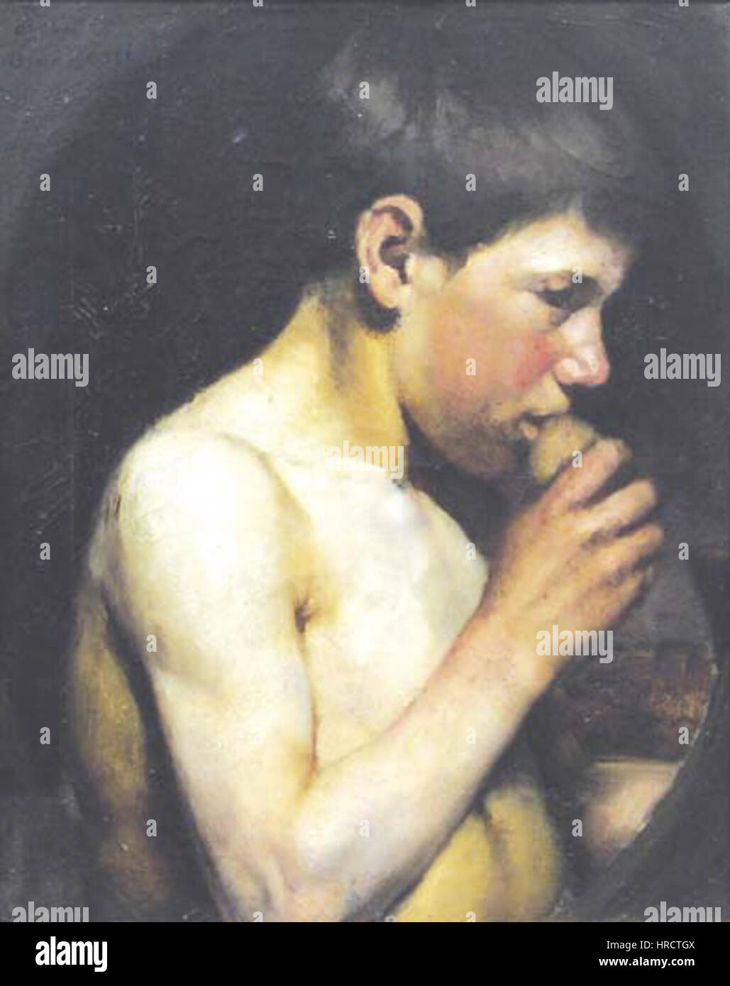 Olav med Rusti-Gutt eple Banque D'Images