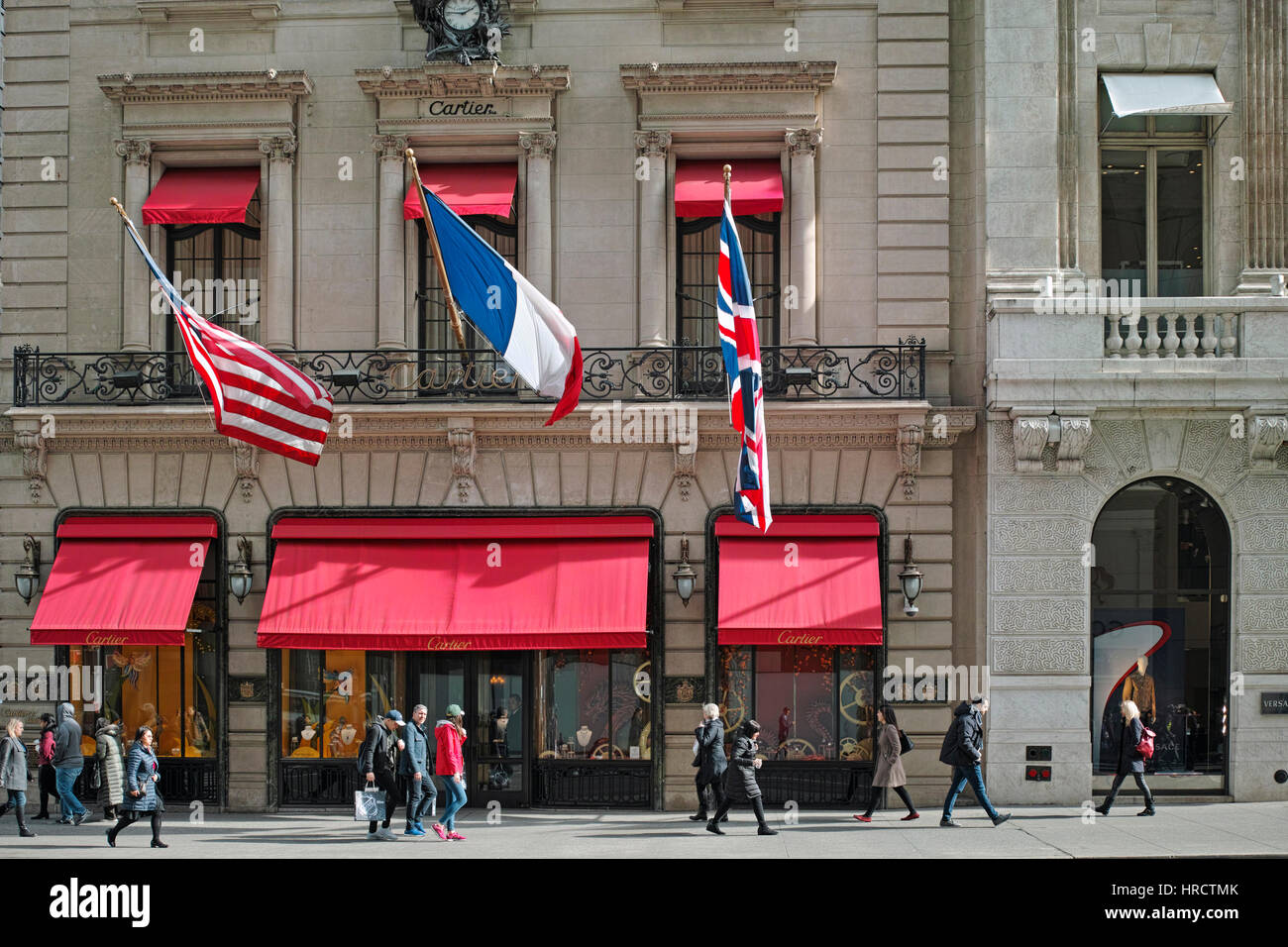 5e avenue Cartier Banque D'Images