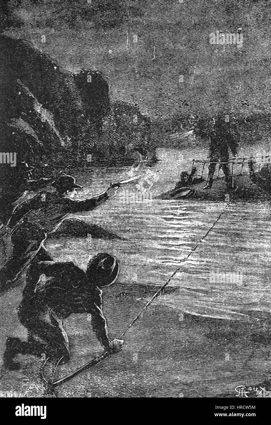 Le « Maître du monde » de George Roux dépeint une scène dramatique, remplie d’éléments visuels intenses et de composition dynamique. L’œuvre reflète le flair de Roux pour mélanger des thèmes historiques et de l’imagination artistique. Banque D'Images
