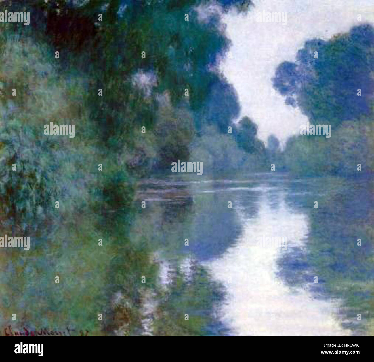 Claude Monet - Direction de la Seine près de Giverny Banque D'Images