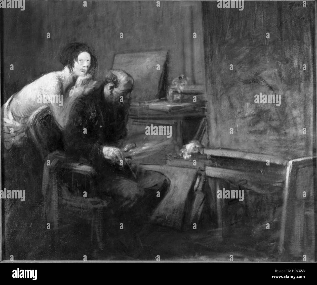 Le Musée de Brooklyn - La séance - Jean-Louis Forain Banque D'Images