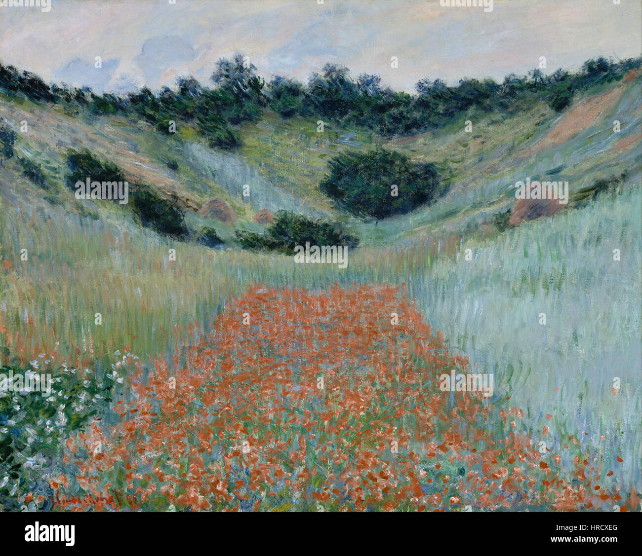 Claude Monet - champ de coquelicots, environs de Giverny - Google Art Project Banque D'Images