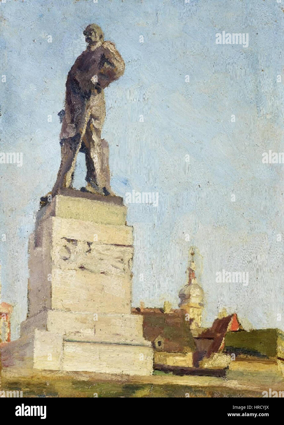 Le Bismarck-Denkmal de Gotthardt Kuehl est un monument commémorant Otto von Bismarck, l'homme d'État allemand. L'œuvre met en évidence son influence sur l'histoire allemande, capturant sa figure imposante et la grandeur du monument. Banque D'Images