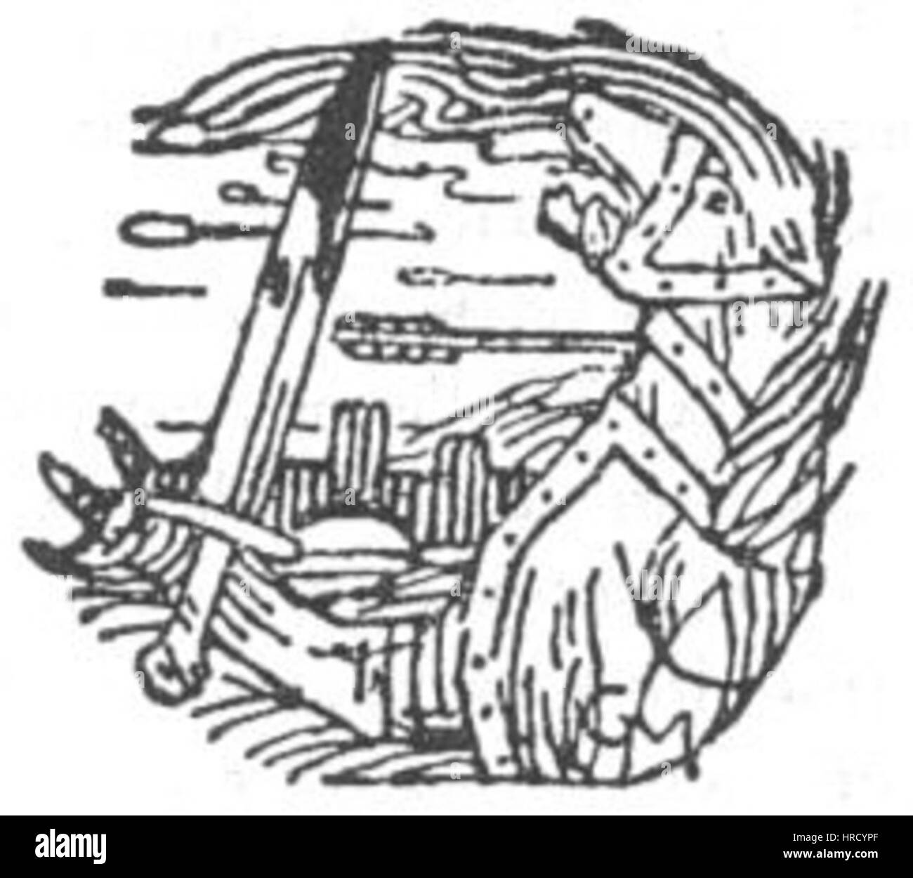 Harald Hardraades-saga Vignet-G. Munthe Banque D'Images