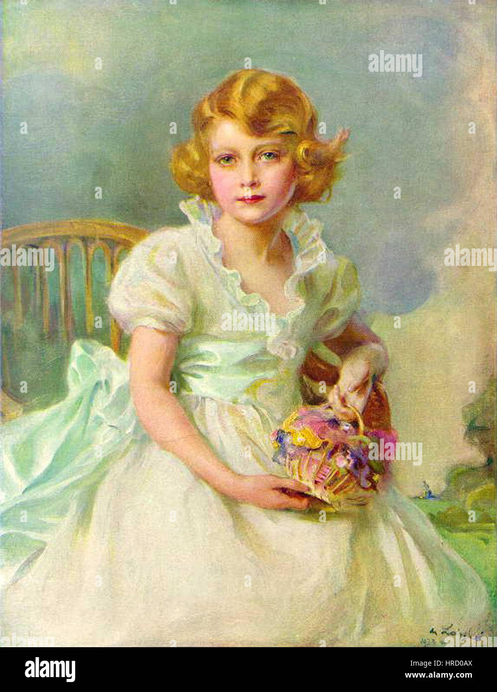 Philip Alexius de Laszlo-Princess Elizabeth d'York, en ce moment la reine Elizabeth II d'Angleterre,1933 Banque D'Images