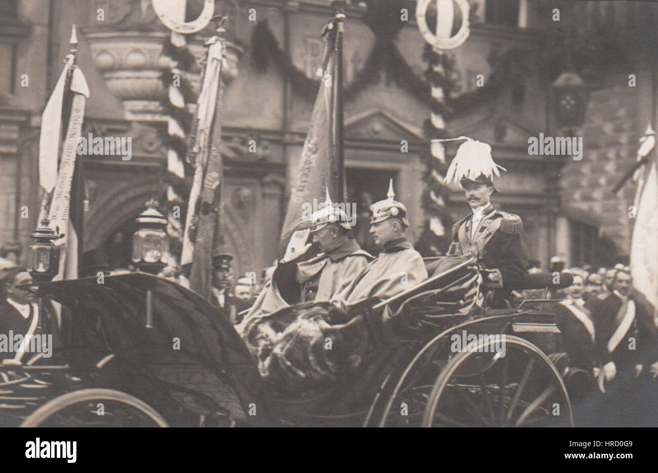 Kaiser Wilhelm II. mit Herzog Ernst von Sachsen- altenburg Banque D'Images