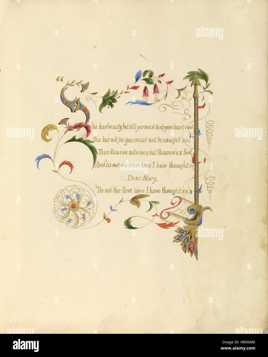 Pas de bouilloire, British - (manuscrit enluminé d'un poème) - Google Art Project Banque D'Images