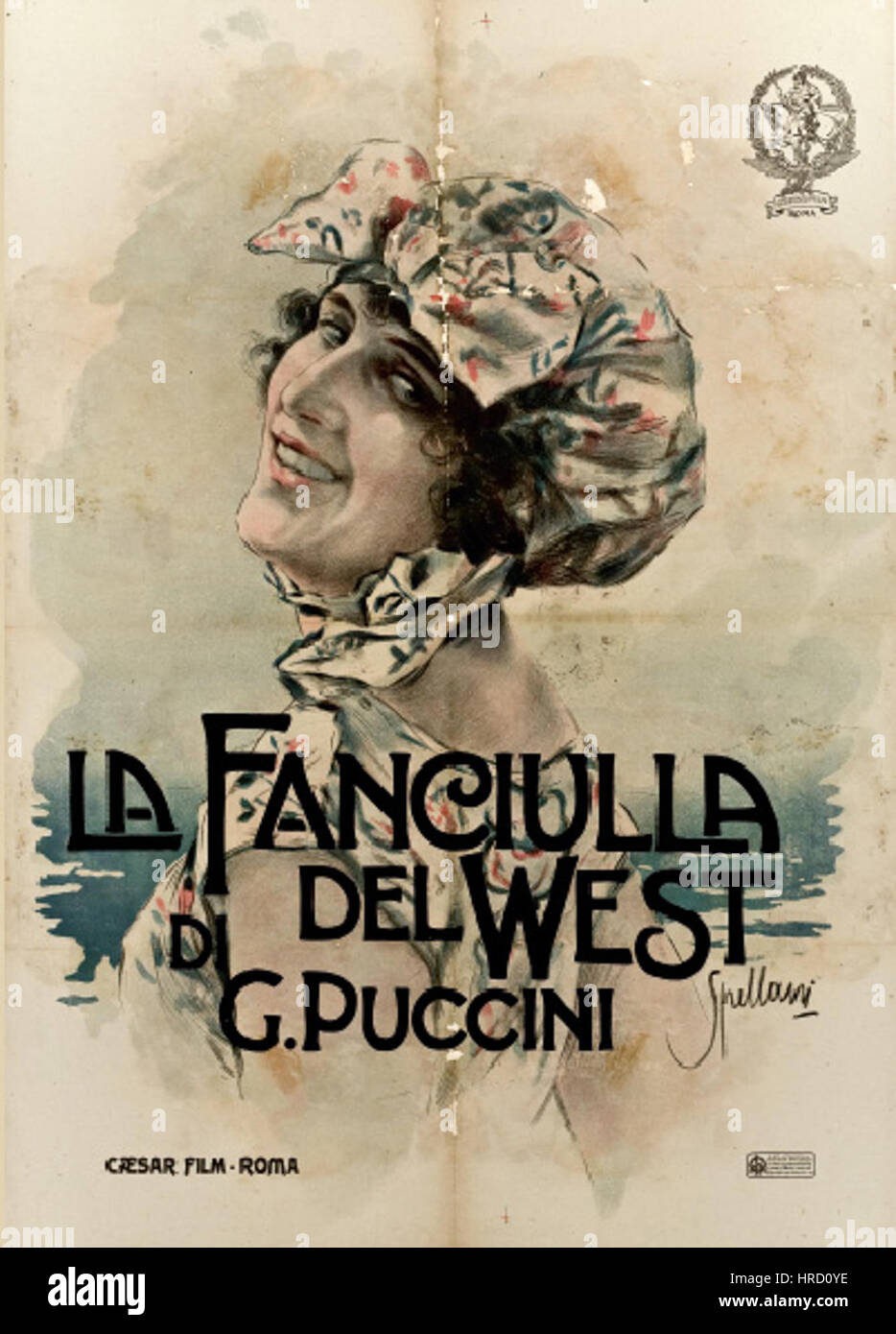 Fanciulla del West affiche de film par Spellani Banque D'Images