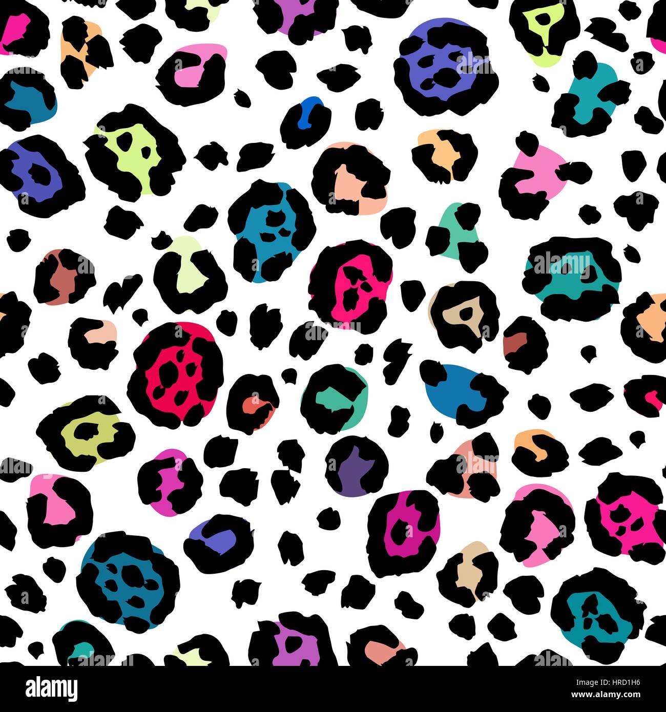 Seamless Vector leopard print. Motif peau animale. Taches d'animaux sauvages aquarelle peinte à la main l'ornement. Candy crash des sonneries. Illustration de Vecteur