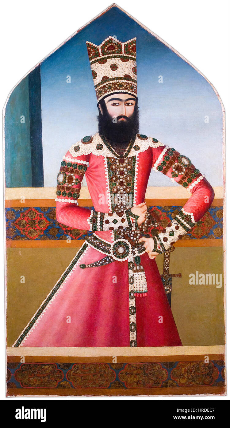Inconnu, l'Iran, début du xixe siècle - Portrait d'Hasan 'Ali Mirza Shuja al-Saltana - Google Art Project Banque D'Images