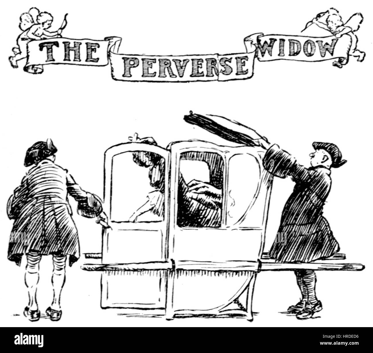 Frontispice de la Veuve perverse, 1909 Banque D'Images