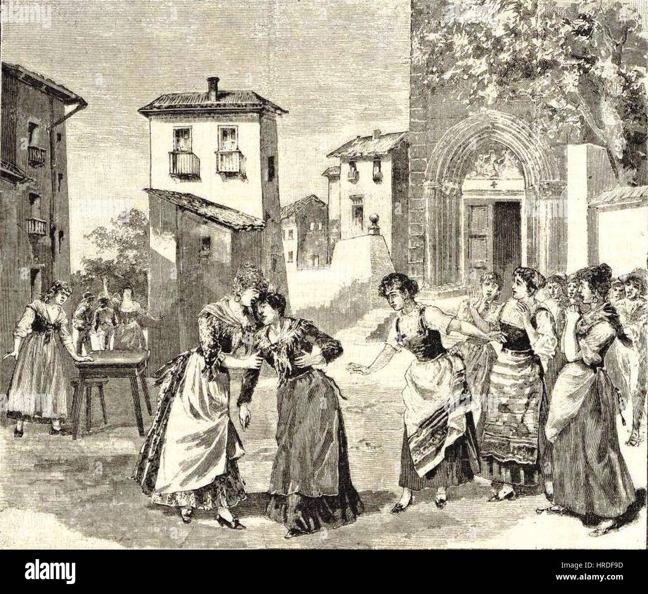 Cavelleria Rusticana, scène de la premiere 1890, Teatro Costanzi, Rome Banque D'Images