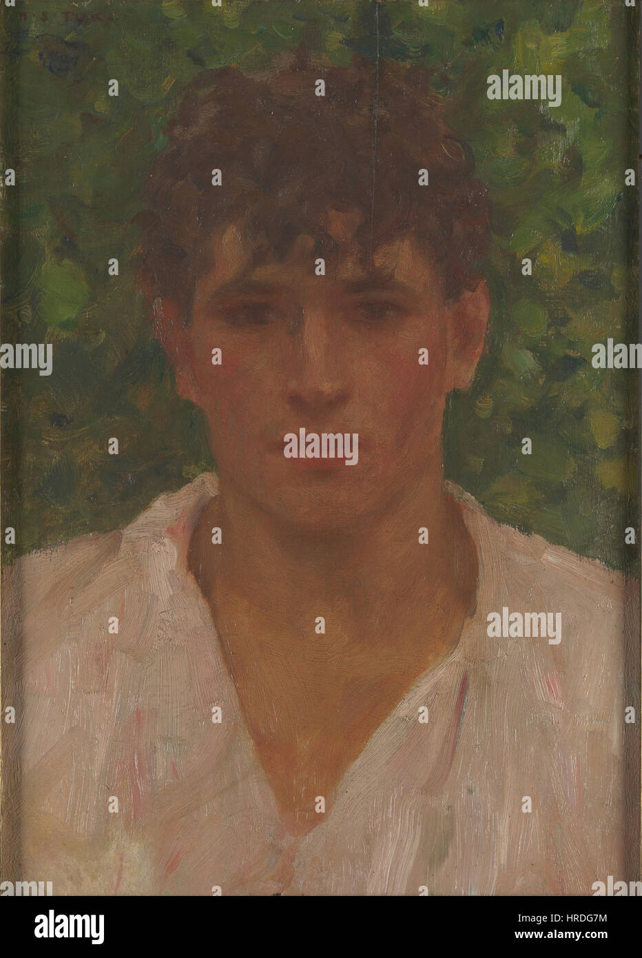 Henry Scott Tuke - Portrait d'un jeune homme à col ouvert - Google Art Project Banque D'Images