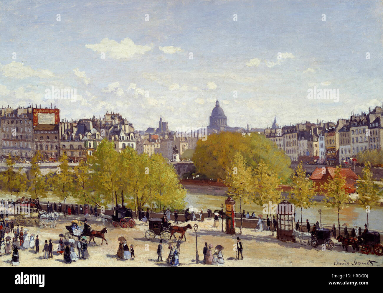 Quai du Louvre 1867, à Claude Monet Banque D'Images