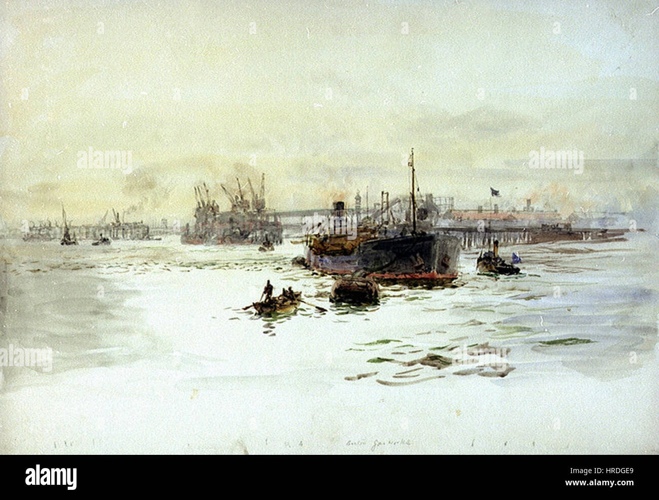 William Lionel Wyllie Gasworks Beckton Banque D'Images