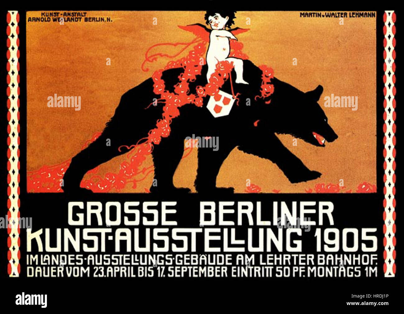 La Grosse Berliner Kunstausstellung Werbeplakat 1905 Banque D'Images